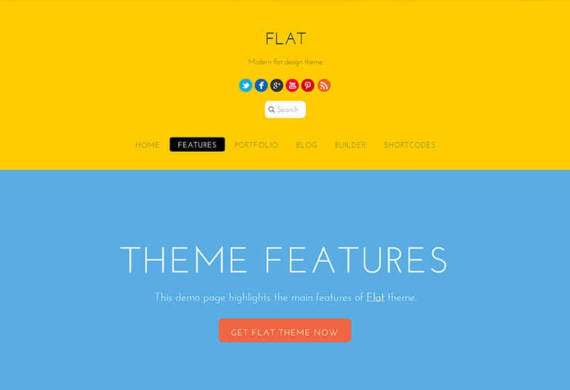 Flat theme