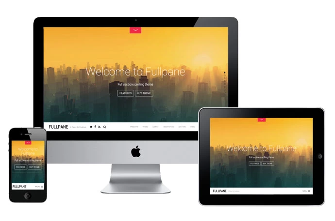 WordPress theme New Full Section Scrolling Theme: Fullpane