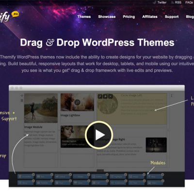 Themify Builder is super easy to use. To start: simply dorp in a module, configure the options and the actual content will appear instantly on the page. You can then rearrange the content block, rows, and grids by dragging. It works with static content (text, images, videos, etc.) and dynamic content such as displaying posts from the database or running shortcodes.
