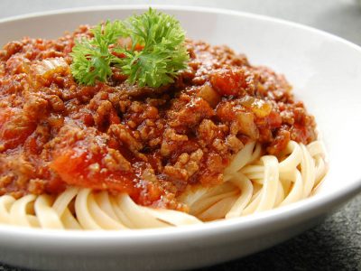 spaghetti bolognese 400x300 Menus