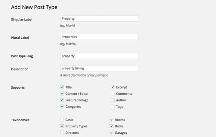 Create Any Custom Post Type