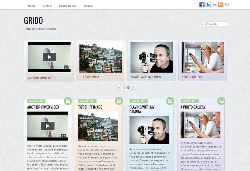 Grido - Tumblr-like WordPress Theme Grido - Tumblr-like WordPress Theme