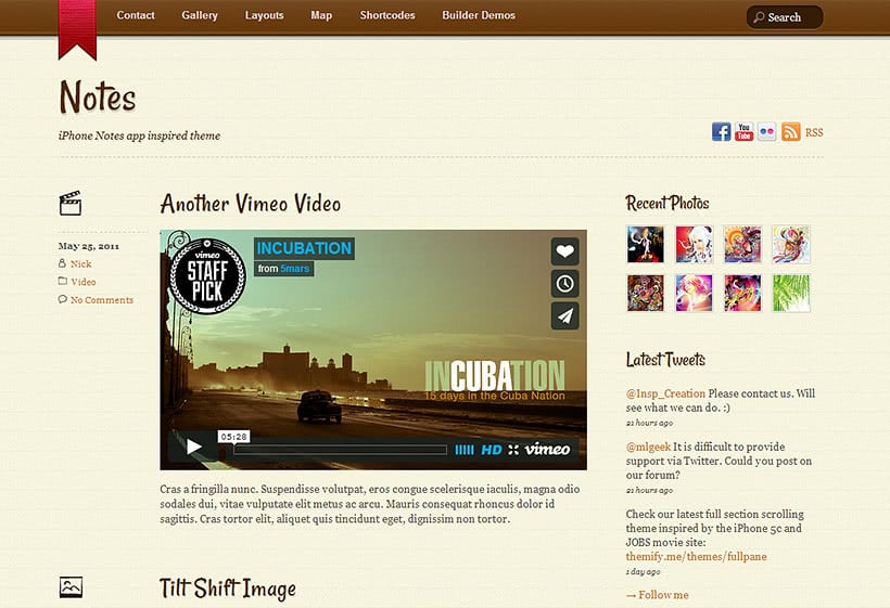 Notes - WordPress Theme