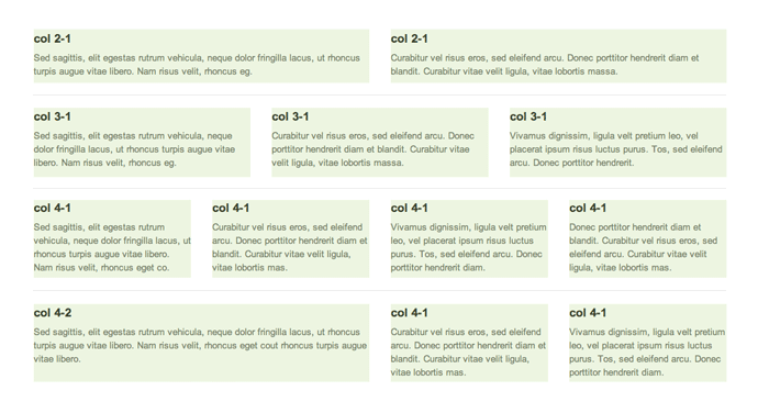 shortcode columns