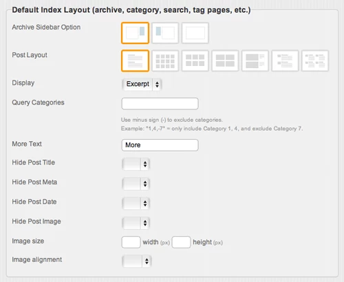 layout options