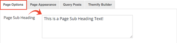setting up a unique page title sub heading