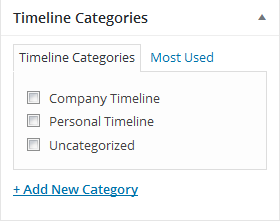 timeline categories screenshot