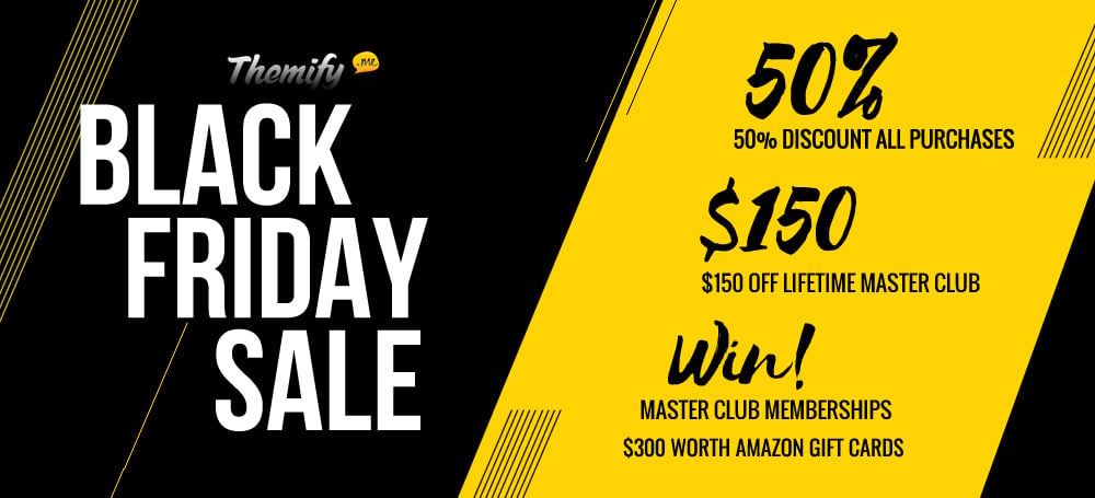 Black Friday 50% Off Sale + $300 Worth Amazon Gift Card & 10 Master Club Giveaway!