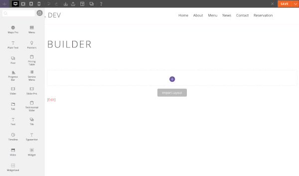 Builder backend interface