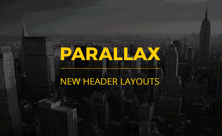 Parallax Theme Update: New Header Designs!