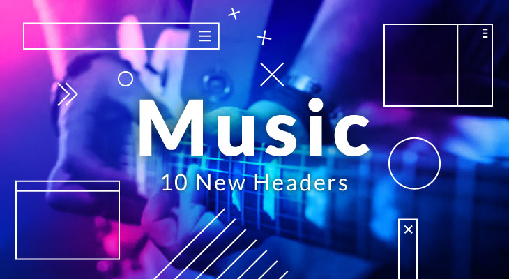 New Music Header Designs + 50% Off Music Sale!