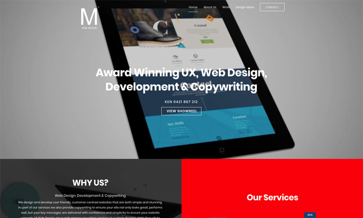 M Web Design Screenshot