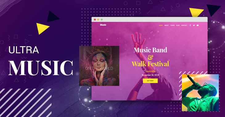 New! Ultra Music Skin for Artists, Bands, & Festivals