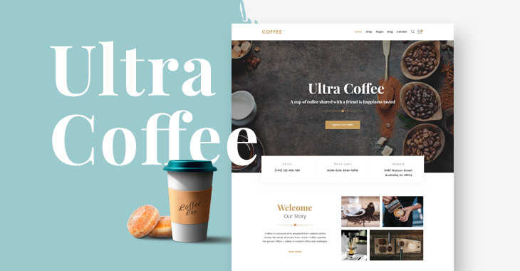 Themify Ultra Coffee Skin Homepage