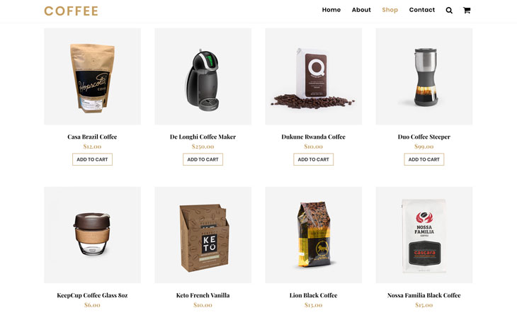 Themify Ultra Coffee Skin Online Shop