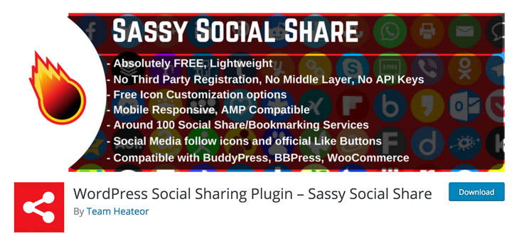 Sassy Social Share Plugin