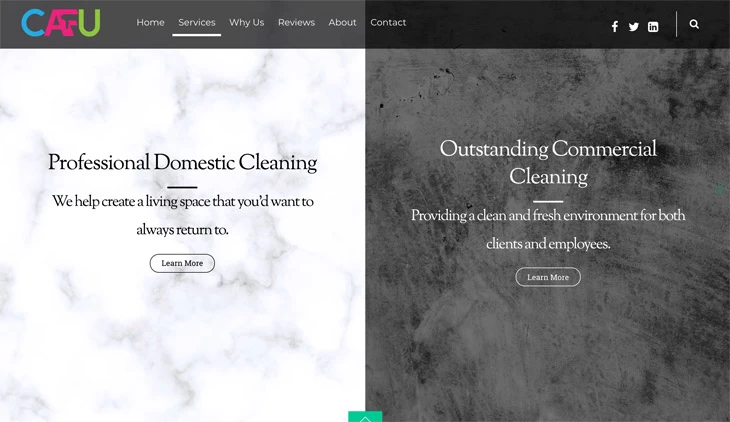  CAFU Cleaning Services WordPress Themify Ultra Theme