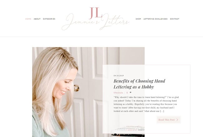 Jennies Letters Screenshot