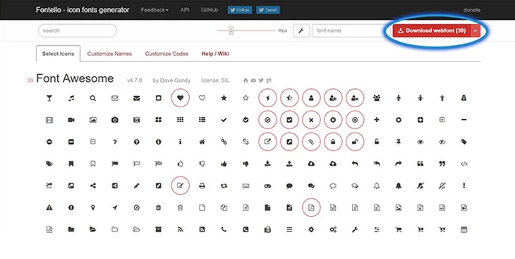 number press font library