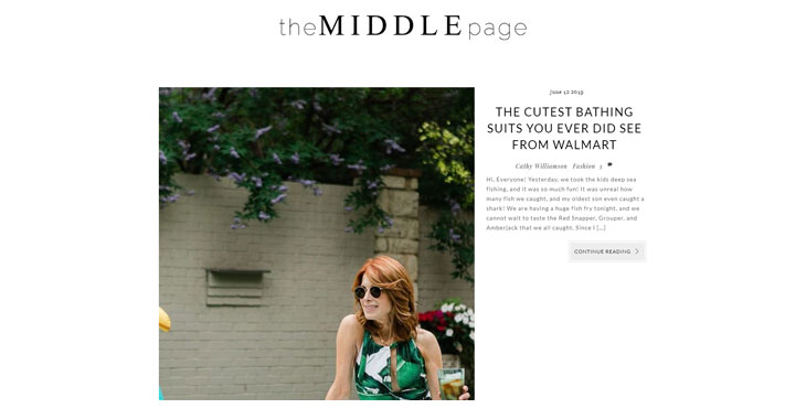 The Middle Page Lifestyle Blog Themify screenshot