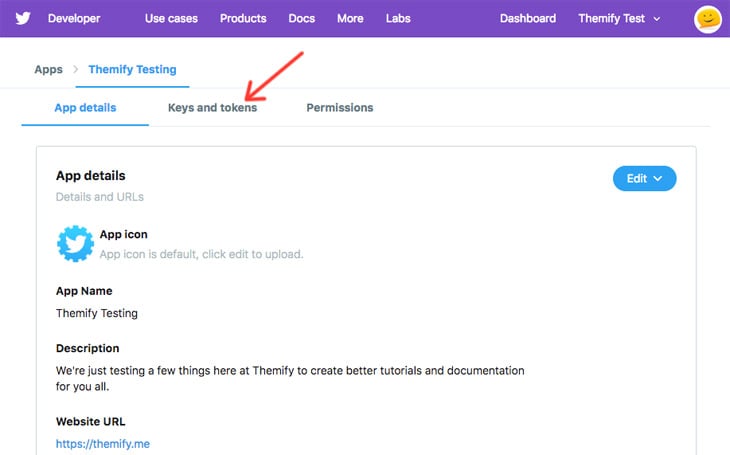 Setting Up Twitter S New Keys And Tokens Themify