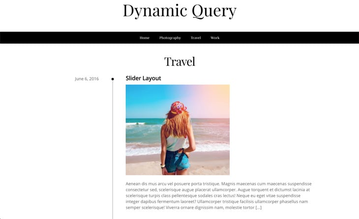 Timeline Module Dynamic Query WordPress Themify Builder Pro
