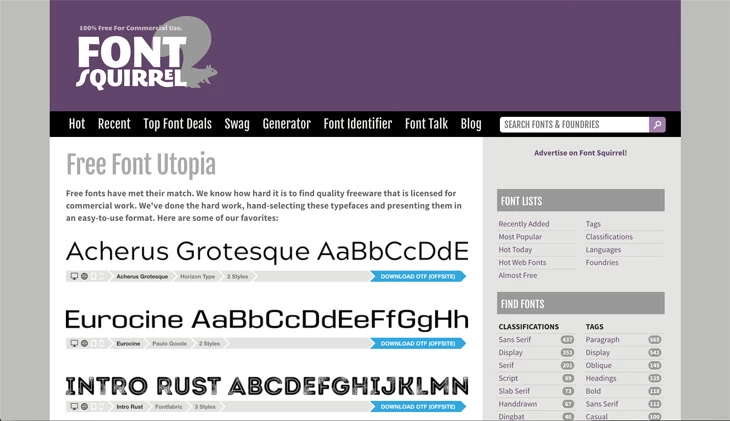 Font Squirrel Screenshot Themify Custom Fonts