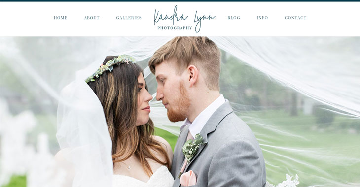 Kandra Lynn Photography WordPress Photography Themify Site screenshot