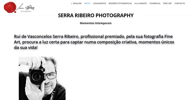 Serra Ribeiro WordPress Photography Themify Site screenshot