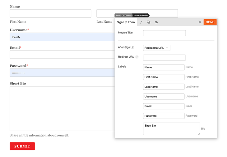 Themify New Signup Form Module Framework Update 2019 WordPress Themes and Plugins