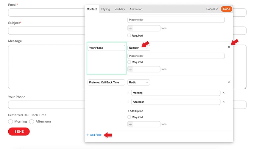 Adding custom form fields