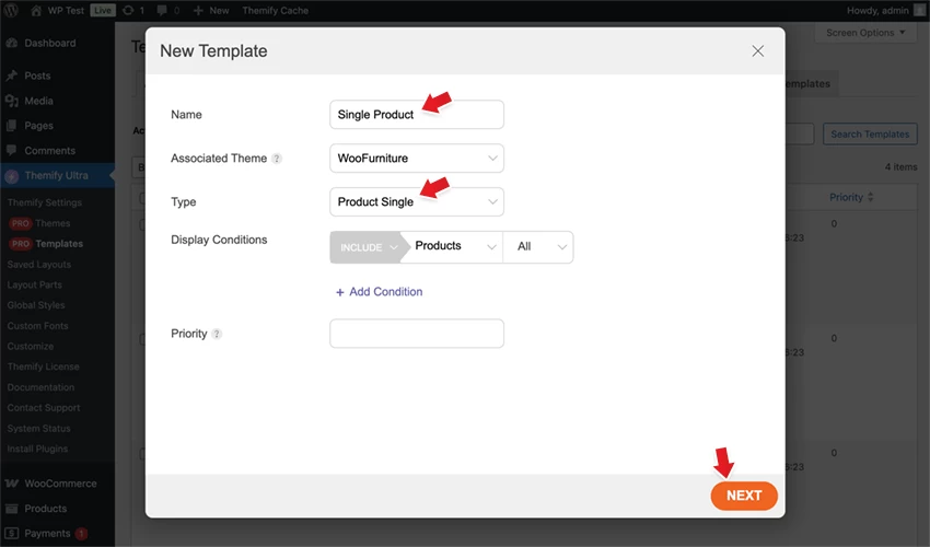 New product single template