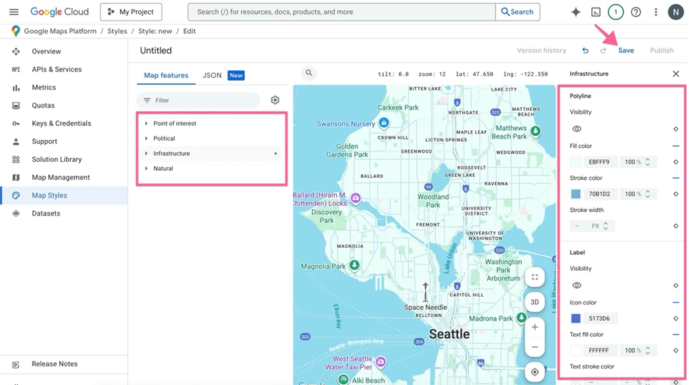 Select the element colors