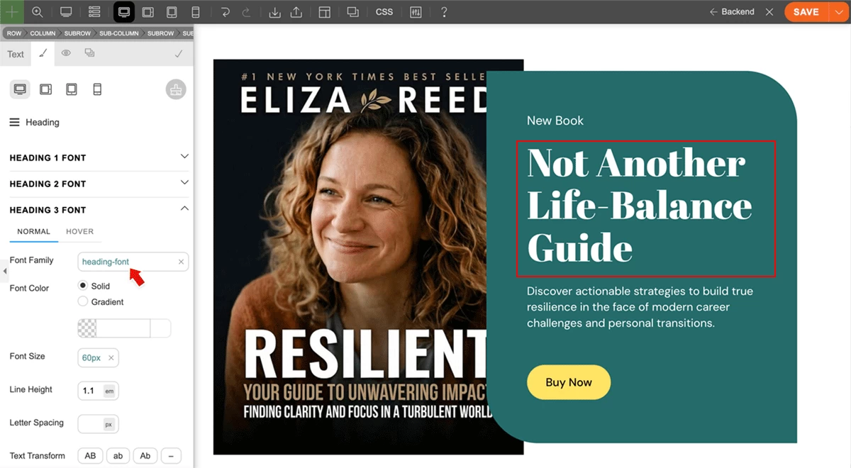 Font styling variable