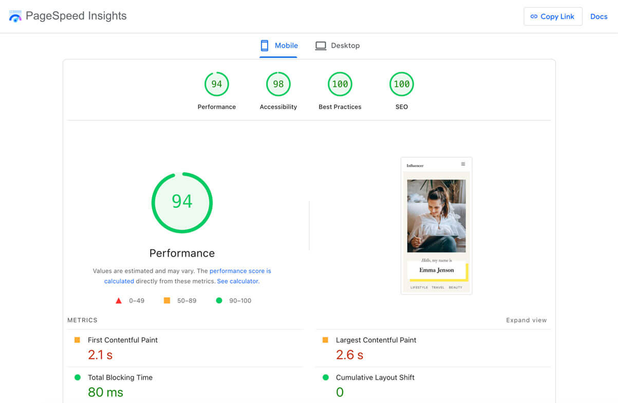 Google Pagespeed