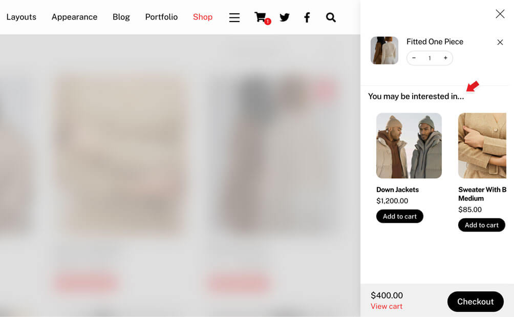 Cross-sells Ajax cart