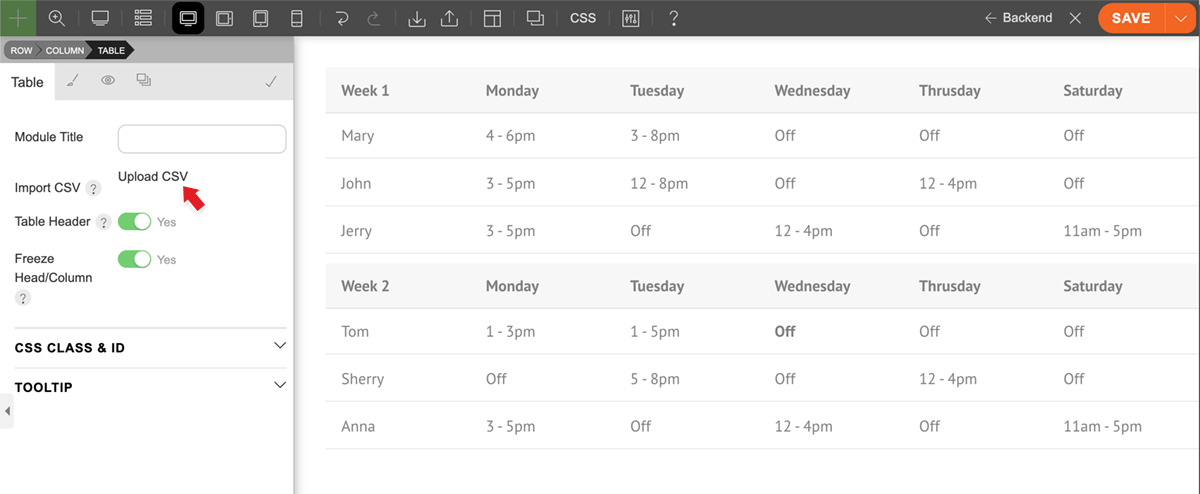 Import CSV