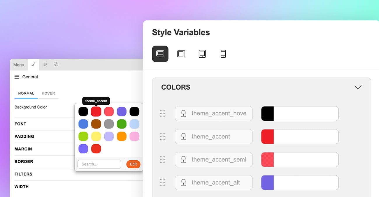 New Updates: Layout Part Mobile Menu, Preset Color Variables, and No Render Delay Dark Mode